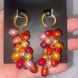 Baublebar earing pink, yellow, orange, gold